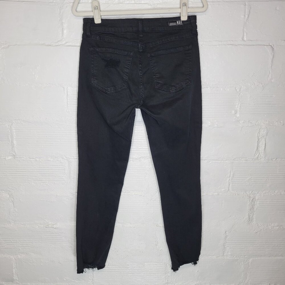 Kut From The Kloth Women's Size 6 Jeans Reese Fab Ab Ankle Straight Leg Black - Picture 2 of 9